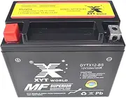 GYTX12-BS 12V12Ah Motorcycle GEL Battery Dirt Bike ATV Quad Scooter Motorbike Replace YTX12-BS LFP12-BS YTX12-BS YTX12A-BS CB12B-B2 YTX12BS