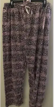 Pajama / Lounge Pants NWT Size XL Pink Leopard Print
