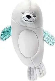 Infantino - Sweet Dreams Sound & Light Soothe - Baby Seal Plush - Cuddly Plush - Relaxing - Sensory Plush - Night Light - Melodies - Newborns - Easy to Clean - One Size - Grey - 0M+