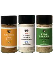 Popcorn Seasoning 3 Pack | Sea Salt & Vinegar | Nacho Cheese | Dill Pickle
