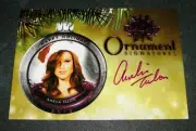 2015 Benchwarmer AMELIA TALON Holiday #4 ORNAMENT Pink Auto PLAYBOY Playmate Hot