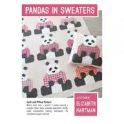 Pandas in Sweaters Quilt and Pillow Pattern By Elizabeth Hartman Quilting Sewing