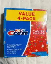 Crest Kids Toothpaste Sparkle Fun. Cavity Protection. Value 4-packs (18.4oz)️