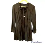 NWT Dolce Vita Dress Women’s XS Boho Forrest Green Ribbon Festival Flowy Career