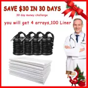 4 Replacement Bubble Arrays For Ionic Detox Foot spa With 100 Pack Plastic Liner
