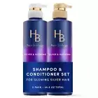 Hair Biology Purple Shampoo & Conditioner for Grey Hair 2 Pack