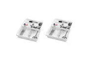 2x Madesmart Basic Junk Drawer Home Kitchen Organiser Rectangle 38x29cm White