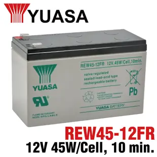 【YUASA】REW45-12 鉛酸電池12V45W POS系統機器 UPS不斷電設備 電池更換