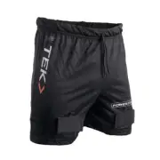 PowerTek Junior Boys Mesh Loose-Fit Ice Hockey Jock Shorts, Cup & Sock Tabs