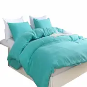 2000TC Ultra Soft Quilt Doona Duvet Cover Set Single Double Queen S King Teal