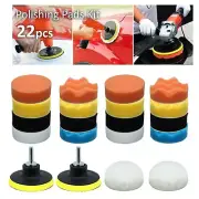 22pcs 3" Buffing Waxing Polishing Sponge Pads Kit Set For Car Polisher Drill AUS