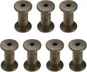 uxcell 7pcs Wooden Bobbins, 1.18" x 1.89"(WxH) Unfinished Wooden Spools Wire Weaving Bobbins Empty Thread Spools for Crafts DIY Art Embroidery Sewing Thread Twine, Brown