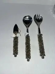Salad Serving 3 Pc Set Made In India NWT