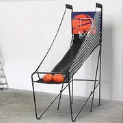 Everfit Basketball Arcade Game, Foldable Basketballs Machine Dual Shot Electronic Scorer 8 Games Basket Shooting System Adjustable Indoor Outdoor for Kids Adult, Black