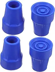 Vaguelly 4 Pcs Rubber Cane Tips Crutch Tips Anti Slip Replacement Base Trekking Poles Tips for Canes Walking Sticks Hiking Stick Seniors Crutches