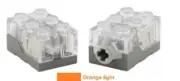 *BRAND NEW* Lego LED Orange Light Brick 2x3 x 11/3 Genuine Electronic x 1 pc