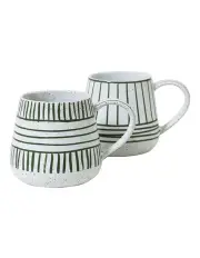 [Robert Gordon] Mediterranean Story Tapered Mug Set Of 2 in Olive