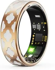 Smart Ring with Heart Rate Blood Oxygen Sleep Monitoring - Multiple Sports Modes - Rose Gold Size 12