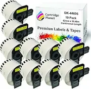 Cartridge Planet 10 Pack Compatible Tape Roll for Brother DK-44605 DK44605 62mm x 30.48m Continuous Length for Brother QL1050 QL1050N QL1060N QL1100 QL1110NWB QL500 QL550 QL570 QL580N QL650TD QL700 QL720NW QL800 QL810W QL820NWB Label Printer
