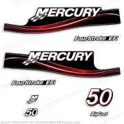 Fits Mercury 50hp Four Stroke EFI Decals (Red) - 2005