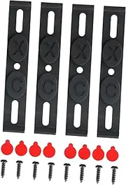 4Pcs Frameless License Plate Holders Mounting Kit Number Plate Frame Brackets Clip Clamps