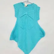 Lemon Loves Lime Sweater Dress Size 5 years Girls Grand Bow Jumper Blue