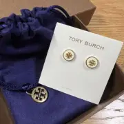Tory Burch Kira Enamel Circle Stud Earrings JPN Limited Collection Formal Item