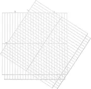 2pcs Hamster Cage Divider Chicken Wire Fencing Rabbit Fencing Isolator for Rabbit Cage Bunny Cages Cage Separation Plate Rabbit Fence Wire Board for Hamster Cage Iron White