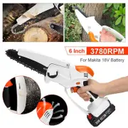 6" Mini Cordless Handheld Electric Chainsaw Pruning Trimming Wood Cutting Tool