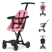 Convertible Stroller to Scooter for Kids - Lightweight & Portable in Pink