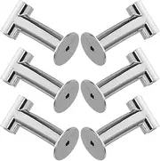 GANAZONO 6pcs Handrail Connection Adapter: Tube Assembly Fittings End Rails Clamp Pipe Fittings Shelf Railing Bracket For DIY Shelf Support