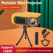 Portable Mini LED Full HD 1080P Projector Home Theater Cinema with Tripod Stand