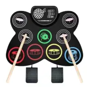 Electronic Drum Kits, 9 Drum Pads Roll-up Electric Drum Set with Headphone
