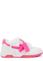 Off-white Out Of Office Leather Sneakers - Pink And White - 8 8
