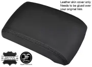 BLACK STITCHING ARMREST LID REAL LEATHER COVER FITS ISUZU D MAX D-MAX 2012-2017