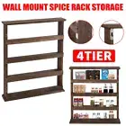 4 TIER Spice Rack Storage Wall Cabinet Organiser Pantry Kitchen Shelf Holder AU