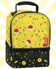 Pokemon Pikachu Thermos Dual Compartment Lunch Box Bag✅Lunch Box✅❗️NEW❗️✅