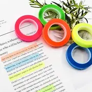 VANRA 5 Rolls Highlighter Tape Transparent Marking Sticker Removable Fluorescent Colored Tags for Reading Class, 32 ft Per Roll(10m)