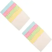 KALLORY 2sets 5 A5 Loose Leaf Paper Planner Refills Binder Planner Inserts Notebook Binder School Office 100sheets*2