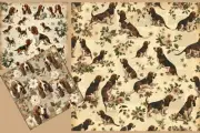 Basset Hound Decoupage Rice Paper Ornament-Wood Art Scrapbooking A4 3 Sheet
