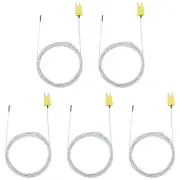 5pcs K Type Thermocouple, -50-400C 4 Meter Temperature Probe Sensor, White