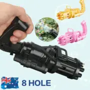 Bubble Gun Automatic Gatling Soap Water Bubble Machine Kids Summer Toys New