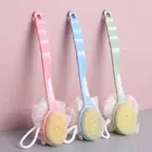 Long Handle Bath Brush Back Scrubbers Shower Loofah Sponge Brushes Body A7P3