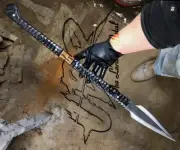 Custom Handmade Carbon Steel Blade Traditional Viking Spear With Micarta Handle