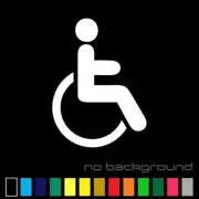 Handicap Sticker Vinyl Decal - Disability Wheelchair Car Lift Van Window Bumper