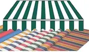 Balcony Awning Replacement Cloth, 13x7ft 16.5x7ft 20x7ft 23x7ft Patio Awning Replacement Fabric, Retractable Replacement Tarpaulin Stripe(Green,5x3m/16.5x10ft)