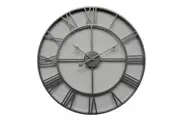 Hill Interiors Skeleton Wall Clock (Silver) (70cm x 5cm x 70cm)