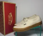 VANS Authentic Lace Up Oatmeal Gum Skateboarding Shoes Mens Sz 9.5 New