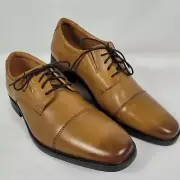 Clarks Mens Tilden Cap Tan Leather Lace-Up Oxfords Shoes Sz 12 Medium New In Box