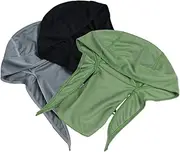 [BIUDECO] Quick Dry Hat Turban Set Cycling Cap Cooling Hat Head Wrap for Men Women 3 Pack Cycling Skull Caps Pirate Bandana